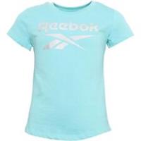 REEBOK Girl's Blue Signature Lock Up T-Shirt RRP £20