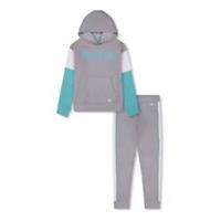 REEBOK Girl's Grey Sleeve Block Track Suit Set RRP £30