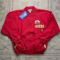 Vintage Deadstock Reebok Team NFL San Francisco 49ers Red Coach Jacket Large - L Regular