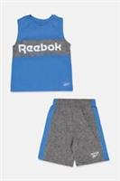 Reebok 2 Piece Logo Tank Top Juniors Boys Blue Size UK 3-4 Years (RefR8)