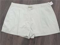 £35 REEBOK TREND WOMENS COTTON SHORTS 3 POCKETS LOGO OPAL GREEN UK 3XL 44"WAIST - 3XL Plus
