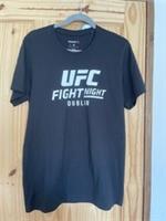 REEBOK UFC Fight Night Dublin Mens Official T-shirt Black Size Medium - M Regular