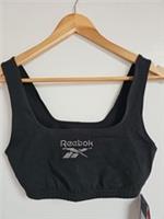 Reebok Bralette Crop Top Black Sparkle Size M - M Regular