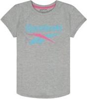 REEBOK Girl's Grey Lock Up Tee RRP £15