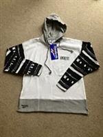 Vintage 90s Reebok Slam dunk (M) Size Black & White Graphic Hoodie w Logos New - M Regular