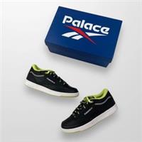 Palace x Reebok Club C Mid II Revenge In Black Acid Yellow Mens Size UK 10 BNWB