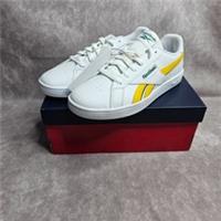 Reebok Court Retro Unisex Trainers UK 5 White Yellow Green Casual Tennis Shoes