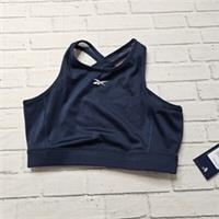 Reebok Women's ID Train Energy Sports Bra Navy Blue Size S Medium Support - S Regular