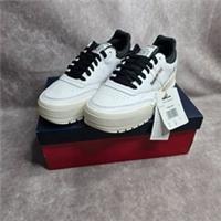 Reebok Club C MEGACOURT Unisex Leather Trainers UK 7.5 White Chalk Black