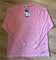 Reebok Retro Crew Pink Ribbed Sweatshirt - Medium Size With Logo - CL ND NWT - M Regular