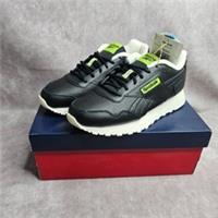 Reebok Glide Unisex Leather Trainers Black Vintage Chalk Lime UK 3.5 Sneakers