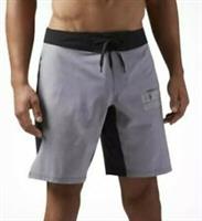 Reebok CE0130 Boardshort Beachwear Grey Black Size XS 28 Waist - XS Regular