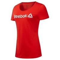 REEBOK WOMEN'S LINEAR T-SHIRT RED - XS Regular
