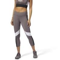 Reebok Women`s Lux Colour Block Capri 3/4 Leggings Purple/Black - XS Regular