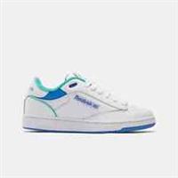 Reebok Club C Bulc Sneakers Trainers in White/Unleashed Green/Kinetic Blue Shoes