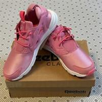 Reebok Furylite Junior Slip On Lace Up Flat Pink Sneakers Trainers UK 6 EU 38.5
