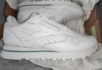 Reebok Classic Leather Shoes in White / Slate Trainers UK 8.5