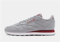 Reebok Classic Leather in Grey with Red Accents All Sizes Limited Stock
