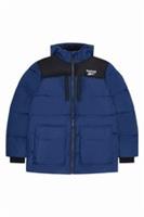 Reebok Mens Puffer Jacket Parka Batik Blue