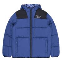Reebok Mens Reversible Jacket Reversible Puffer Blue