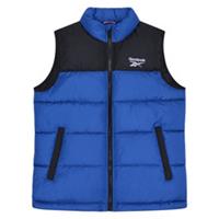 Reebok Mens Puffer Gilet Zip Vest Blue