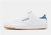 Reebok Club C Leather Trainers in White and Blue Shoes