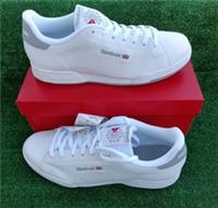 Mens Reebok Classic Tennis Trainers Sneakers UK 11 White Grey Red Brand New