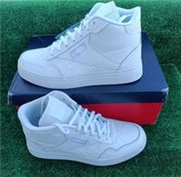 Reebok Court Advance Bold High Triple White High Top Tennis Shoes UK 5