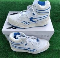 Reebok Milk BB 4000 11 Mid Trainers Sneakers UK 6 Cream And Blue Brand New