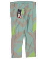 Reebok Womens Capri Leggings UK 12/14 Medium Turquoise Geometric Polyester DM04 - M Regular