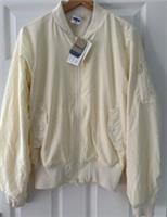 Reebok X Hall of Fame Tennis Bomber Jacket Cream Size Small BNWT