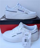 Reebok Club C 85 Trainers Vegan Tennis Shoes Chalk White Lace Up UK 4 New