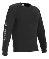 Reebok Men's Black Crew-neck Pullover Work Sweatshirt - M Regular