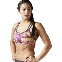 New Reebok Womens One Series Speedwick Sports Training Bra Strappy Crop Top - XS Regular