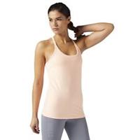Reebok Womens Les Mills Tank Top Built In Sports Bra Gym Strappy Training Vest - S Regular