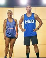 Reebok Men's Les Mills Workout Gym Sleeveless Vest Tank Top Bodypump Mesh Retro - M Regular