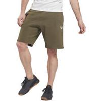 REEBOK Men's Identity Training Shorts Bottom Cotton Army Green Half Pants NEW - L Regular