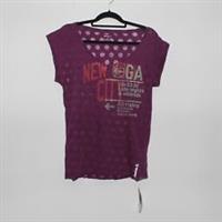 Womens REEBOK Casual Purple V-Neck T-Shirt Tee Size M UK 12-14 - 12 Regular