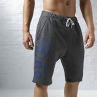 Reebok Les Mills Shorts Mens Small French Terry Jog Pants Workout Gym - S Regular