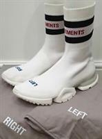 REEBOK VETEMENTS White Sock Pumps Leather Fabric Sneakers Trainers UK6.5 NEW!