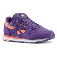 Reebok Women's Leather Seasonal II Suede Trainers Shoes - Purple