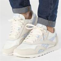 Womens Reebok Classic Nylon Trainers UK 7 Bone Blue Chalk RRP £80 RNBBCW