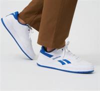 Mens Reebok Court Style Trainers All UK Sizes White Blue Leather Classic RBB1KWB