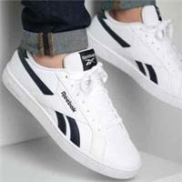 Mens Reebok Retro Style Trainers All UK Sizes White Navy Blue Classics RCRWNM1