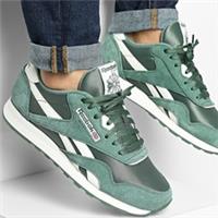 Mens Reebok Classic Suede & Nylon Trainers All Sizes Green Leather RCNYG1