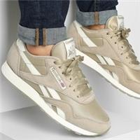 Mens Reebok Classic Suede & Nylon Trainers All Sizes Beige White Leather RCNYBW1