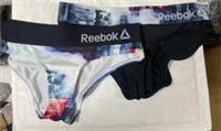 REEBOK Women Sports Brief FLO Underwear SIZE SMALL Black / Grey pack of 2