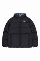 Reebok Mens Reversible Jacket Reversible Puffer Black