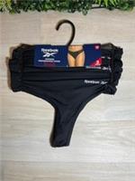 REEBOK Women Sports Thong SERENA Underwear SIZE XS pack of 2 Black