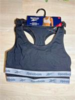 Reebok Ladies Sports Crop Top Bra pack of 2 FRANKIE Medium Black